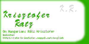 krisztofer ratz business card